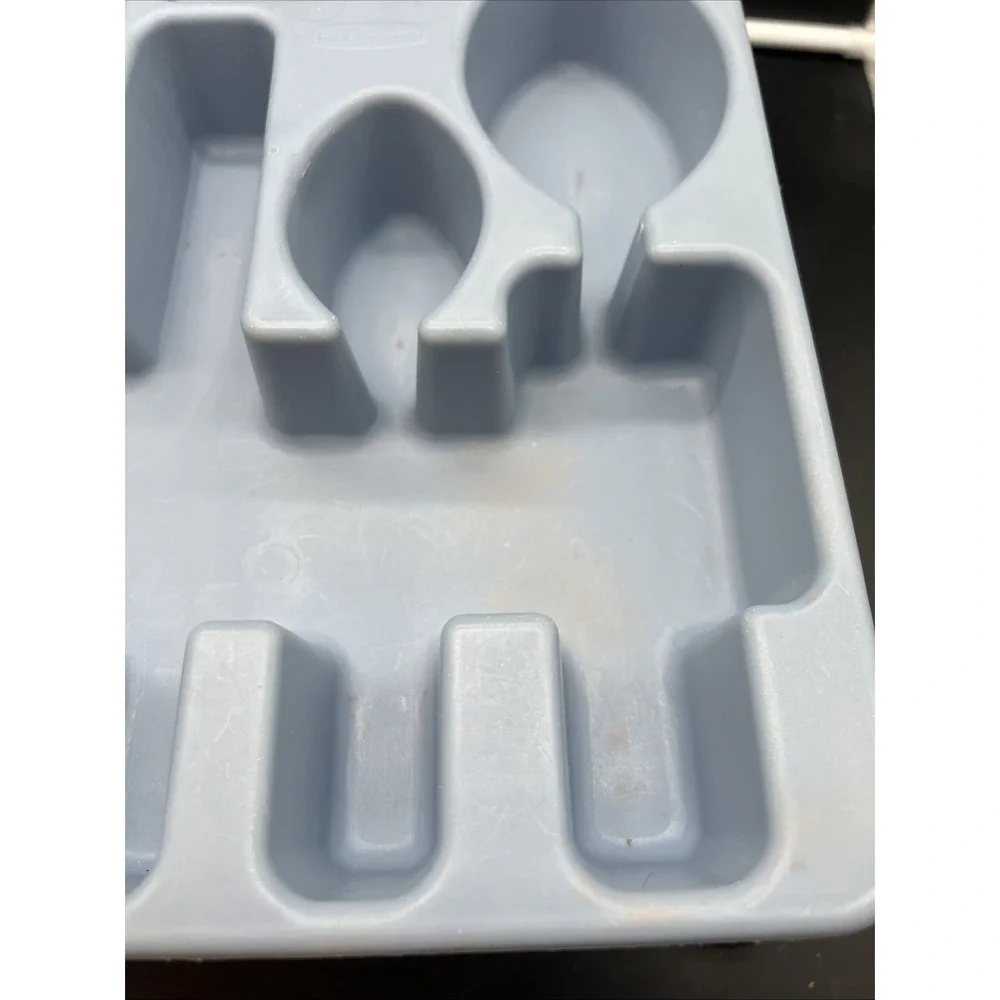 Rubbermaid Blue 2922 Vintage  Silverware Flatware Utensil Holder Tray Organizer